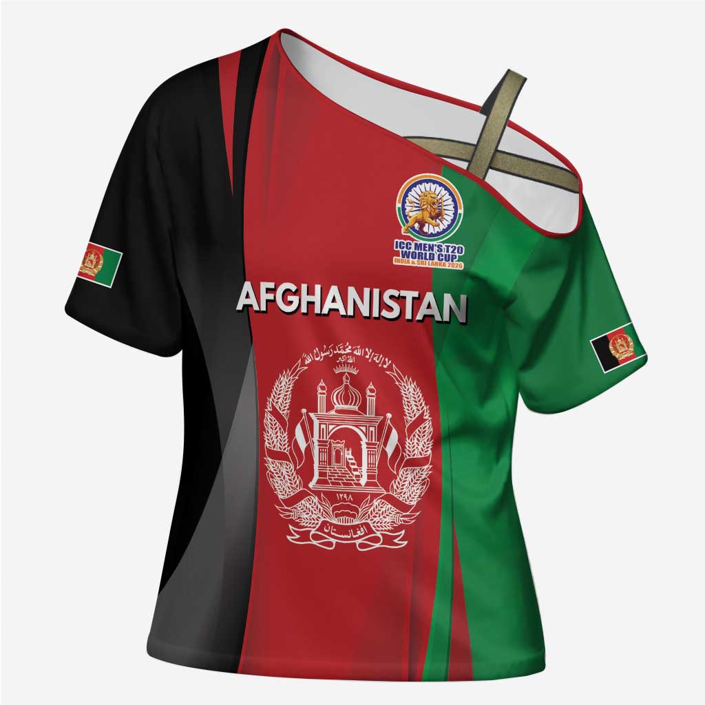 Custom Afghanistan Cricket Spirit 2026 Cross Shoulder Shirt World T20 Edition - Wonder Print Shop