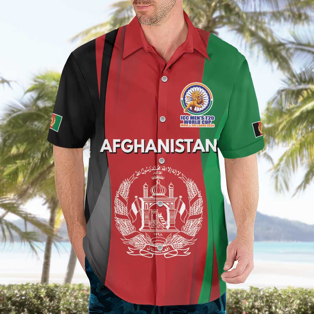 Custom Afghanistan Cricket Spirit 2026 Hawaiian Shirt World T20 Edition - Wonder Print Shop