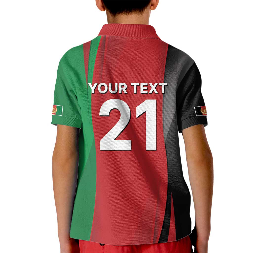 Custom Afghanistan Cricket Spirit 2026 Kid Polo Shirt World T20 Edition - Wonder Print Shop