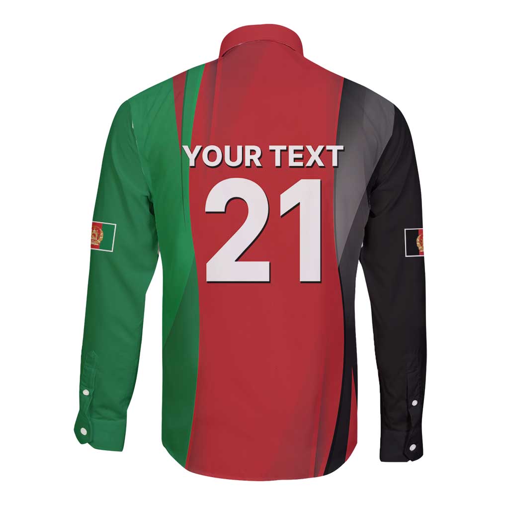 Custom Afghanistan Cricket Spirit 2026 Long Sleeve Button Shirt World T20 Edition - Wonder Print Shop