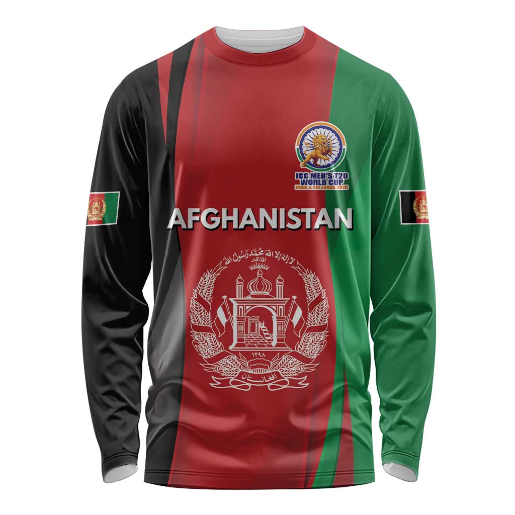 Custom Afghanistan Cricket Spirit 2026 Long Sleeve Shirt World T20 Edition - Wonder Print Shop