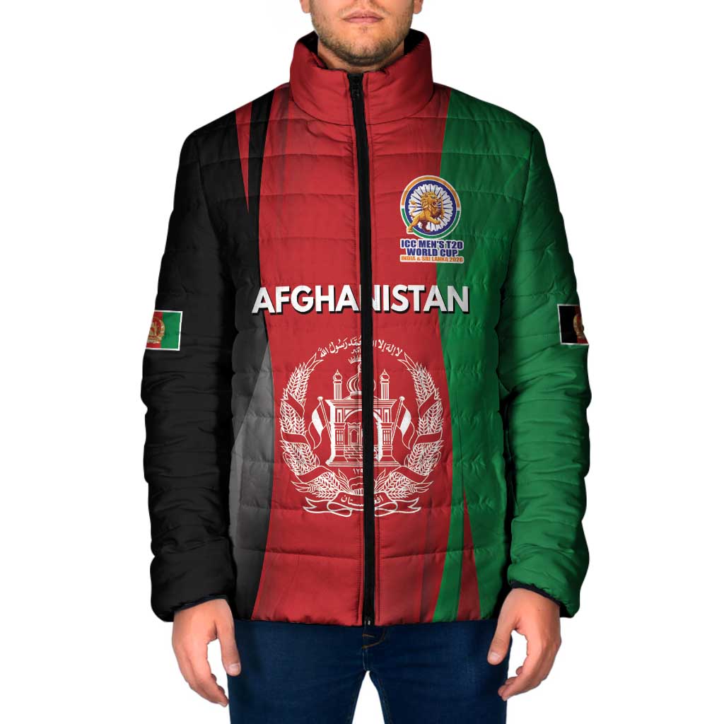 Custom Afghanistan Cricket Spirit 2026 Padded Jacket World T20 Edition - Wonder Print Shop