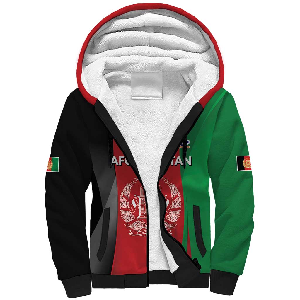 Custom Afghanistan Cricket Spirit 2026 Sherpa Hoodie World T20 Edition - Wonder Print Shop