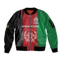 Custom Afghanistan Cricket Spirit 2026 Sleeve Zip Bomber Jacket World T20 Edition - Wonder Print Shop