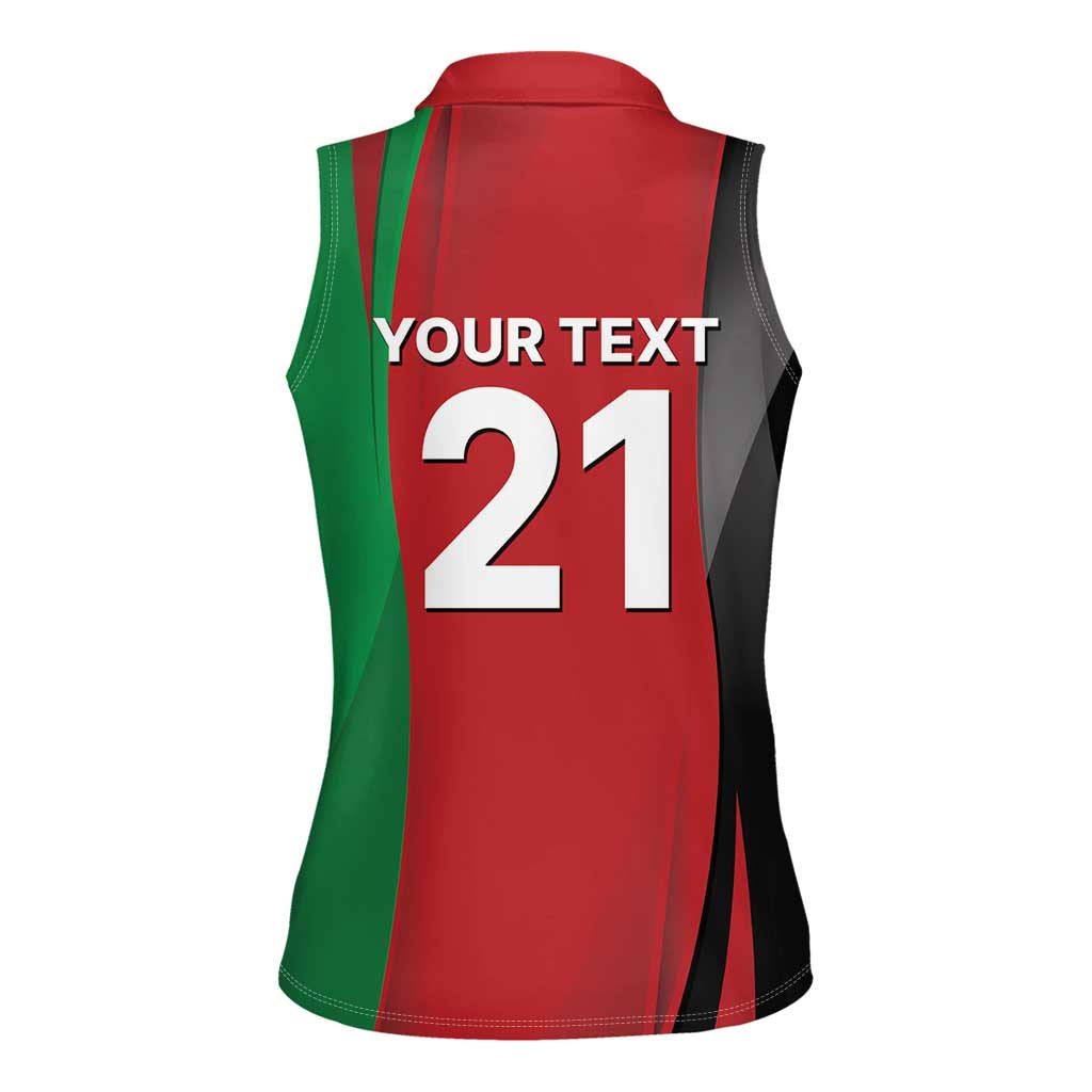 Custom Afghanistan Cricket Spirit 2026 Women Sleeveless Polo Shirt World T20 Edition - Wonder Print Shop