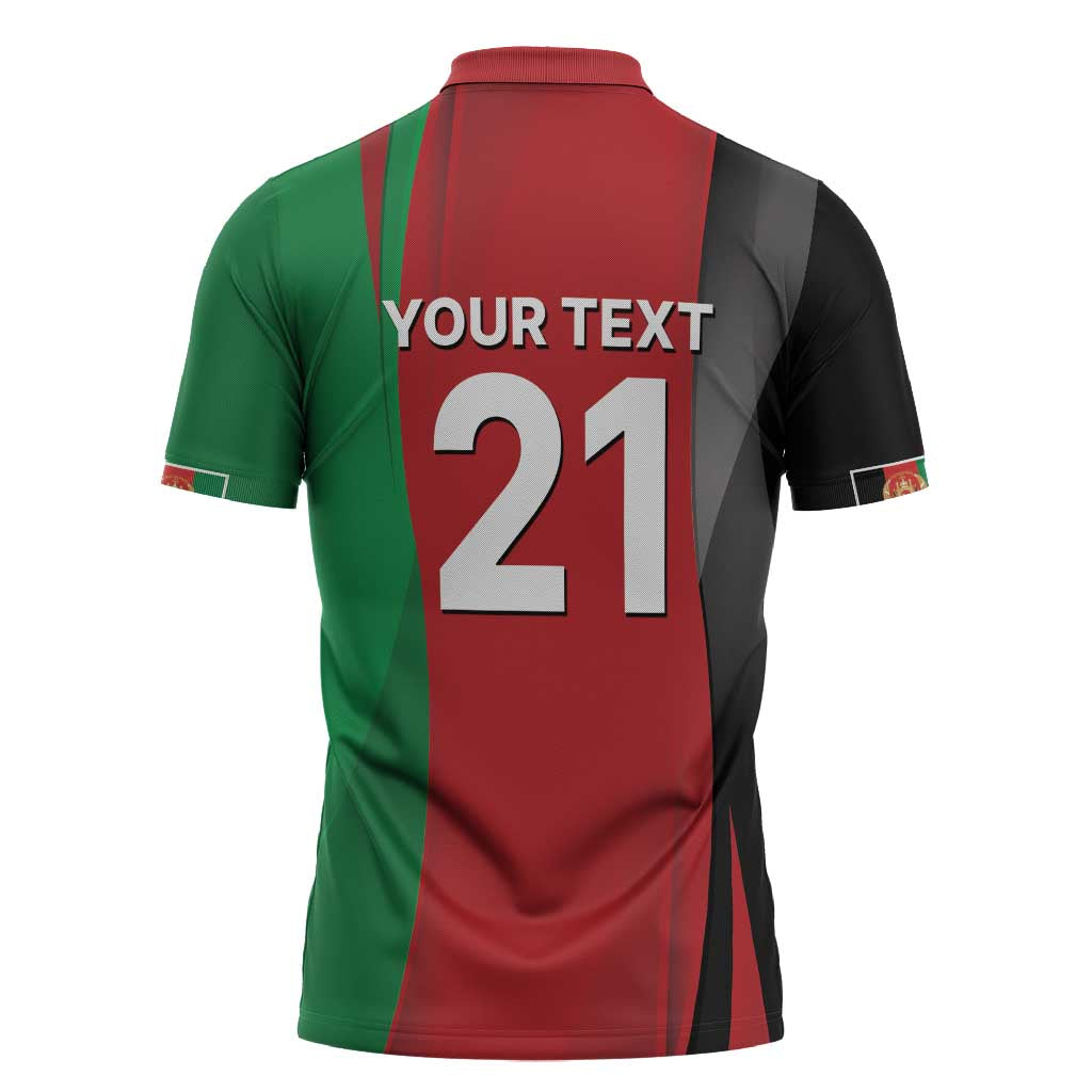 Custom Afghanistan Cricket Spirit 2026 Zipper Polo Shirt World T20 Edition - Wonder Print Shop