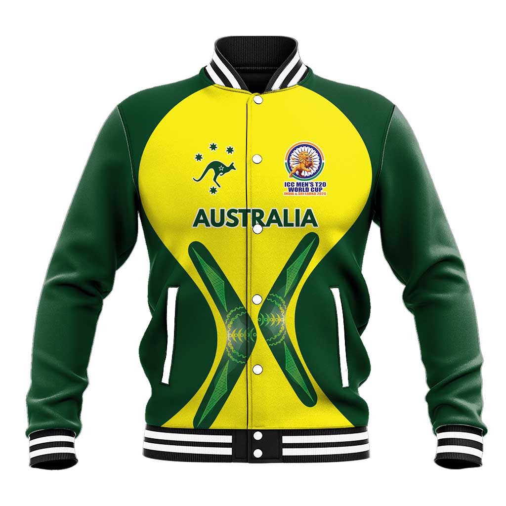 Custom Australia Cricket Spirit 2026 Baseball Jacket World T20 Edition - Wonder Print Shop
