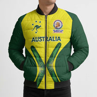 Custom Australia Cricket Spirit 2026 Bomber Puffer Jacket World T20 Edition - Wonder Print Shop