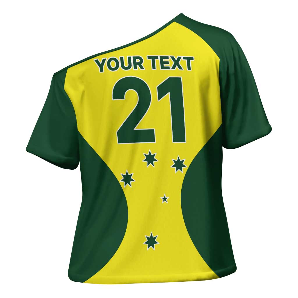 Custom Australia Cricket Spirit 2026 Cross Shoulder Shirt World T20 Edition - Wonder Print Shop
