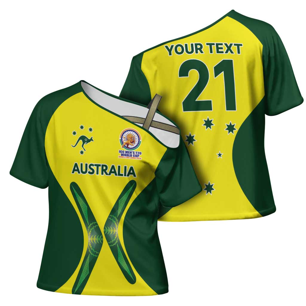 Custom Australia Cricket Spirit 2026 Cross Shoulder Shirt World T20 Edition - Wonder Print Shop