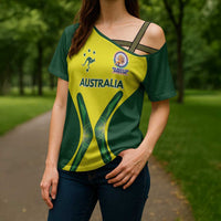Custom Australia Cricket Spirit 2026 Cross Shoulder Shirt World T20 Edition - Wonder Print Shop