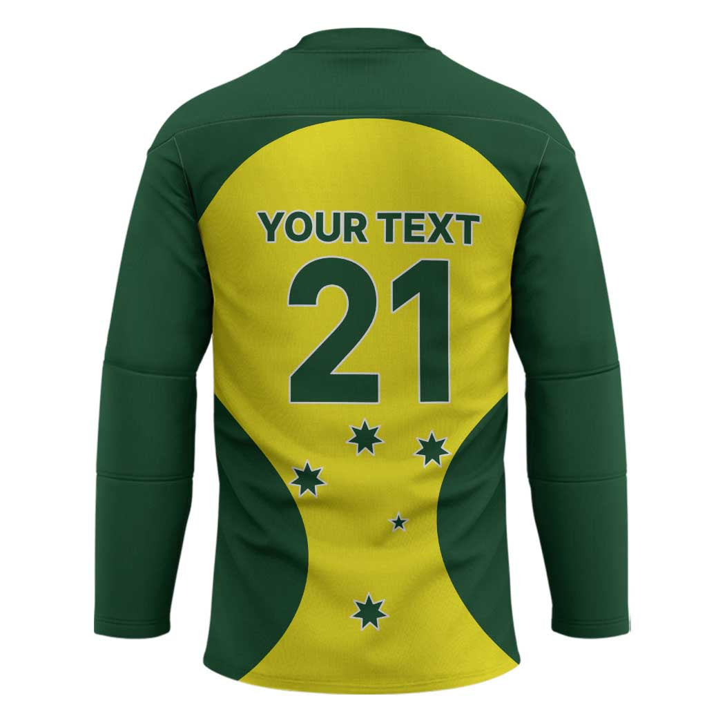 Custom Australia Cricket Spirit 2026 Hockey Jersey World T20 Edition - Wonder Print Shop