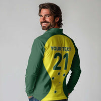 Custom Australia Cricket Spirit 2026 Long Sleeve Polo Shirt World T20 Edition - Wonder Print Shop