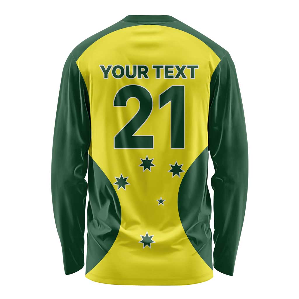 Custom Australia Cricket Spirit 2026 Long Sleeve Shirt World T20 Edition - Wonder Print Shop