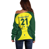 Custom Australia Cricket Spirit 2026 Off Shoulder Sweater World T20 Edition - Wonder Print Shop