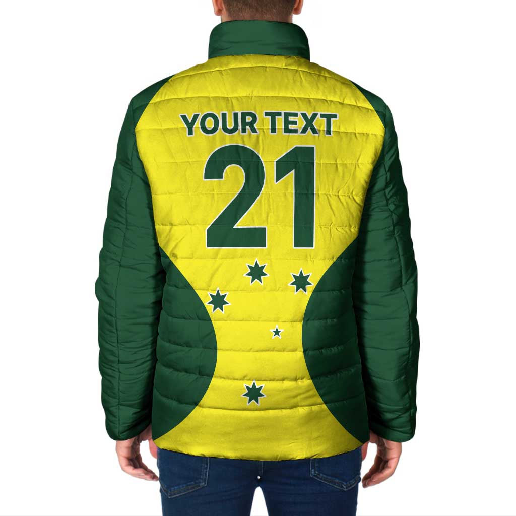 Custom Australia Cricket Spirit 2026 Padded Jacket World T20 Edition - Wonder Print Shop