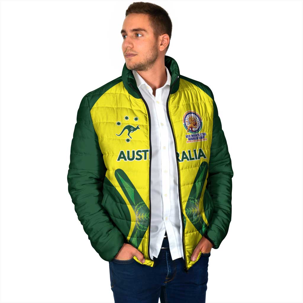 Custom Australia Cricket Spirit 2026 Padded Jacket World T20 Edition - Wonder Print Shop