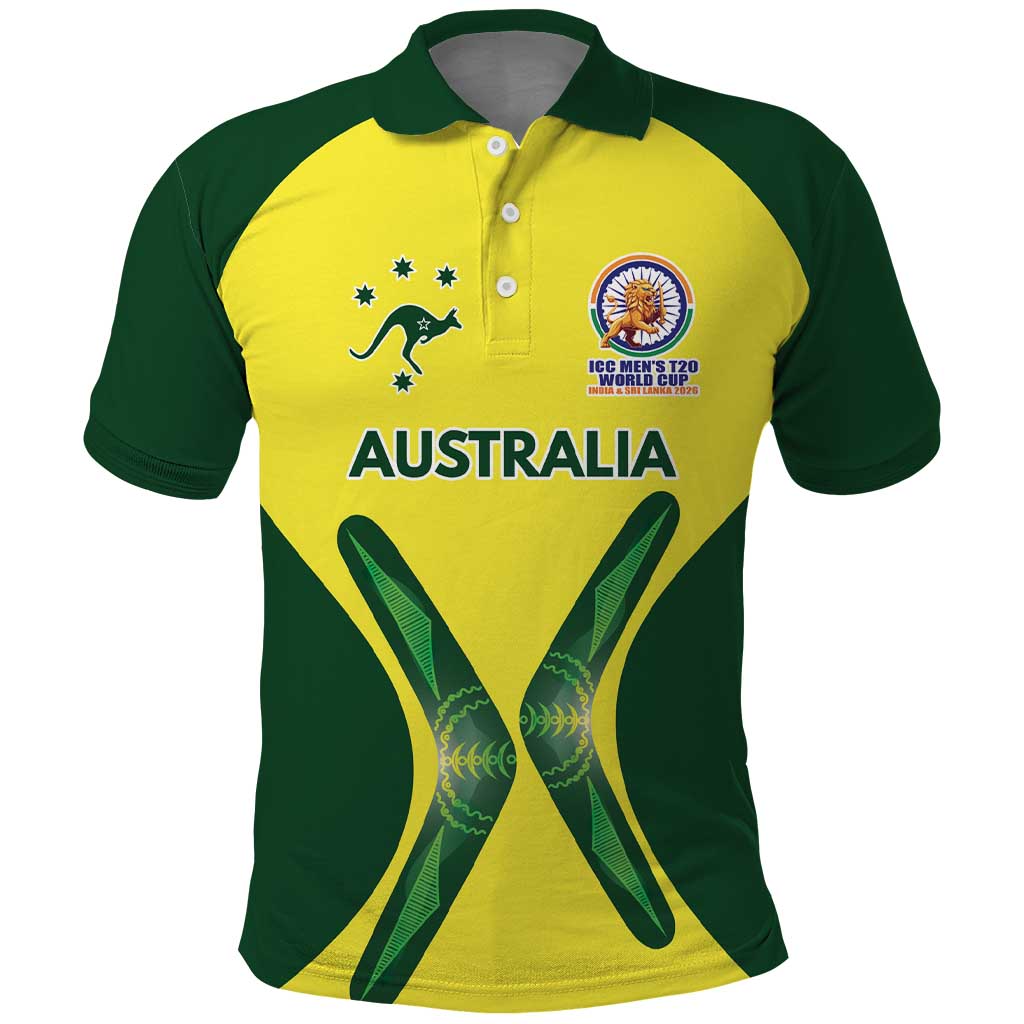 Custom Australia Cricket Spirit 2026 Polo Shirt World T20 Edition - Wonder Print Shop