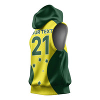 Custom Australia Cricket Spirit 2026 Sleeveless Hoodie World T20 Edition - Wonder Print Shop