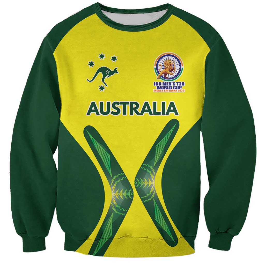 Custom Australia Cricket Spirit 2026 Sweatshirt World T20 Edition - Wonder Print Shop
