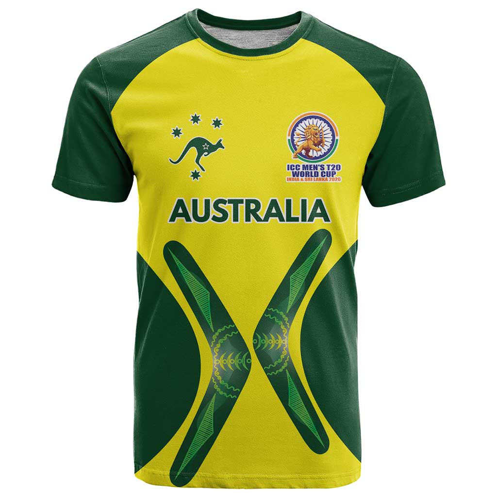 Custom Australia Cricket Spirit 2026 T Shirt World T20 Edition - Wonder Print Shop