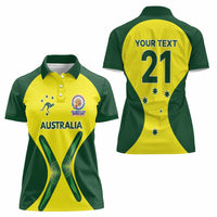 Custom Australia Cricket Spirit 2026 Women Polo Shirt World T20 Edition - Wonder Print Shop