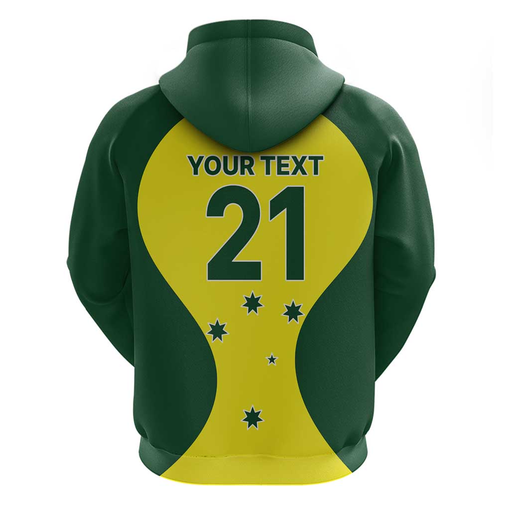 Custom Australia Cricket Spirit 2026 Zip Hoodie World T20 Edition - Wonder Print Shop