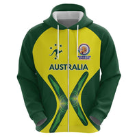 Custom Australia Cricket Spirit 2026 Zip Hoodie World T20 Edition - Wonder Print Shop