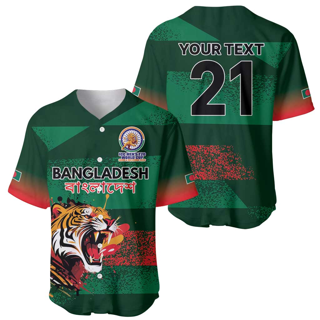 Custom Bangladesh Cricket Spirit 2026 Baseball Jersey World T20 Edition - Rising Sun - Wonder Print Shop