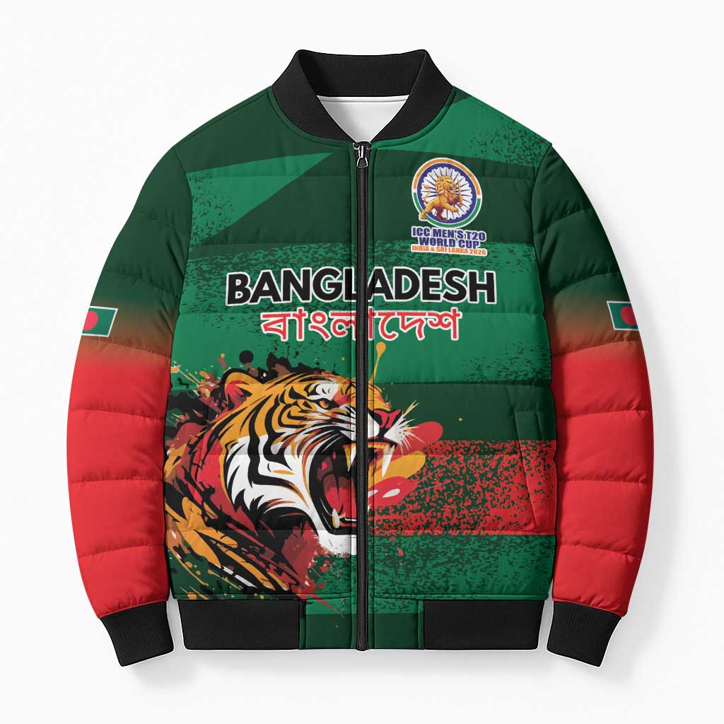 Custom Bangladesh Cricket Spirit 2026 Bomber Puffer Jacket World T20 Edition - Rising Sun - Wonder Print Shop