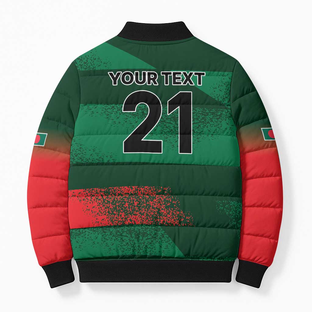 Custom Bangladesh Cricket Spirit 2026 Bomber Puffer Jacket World T20 Edition - Rising Sun - Wonder Print Shop