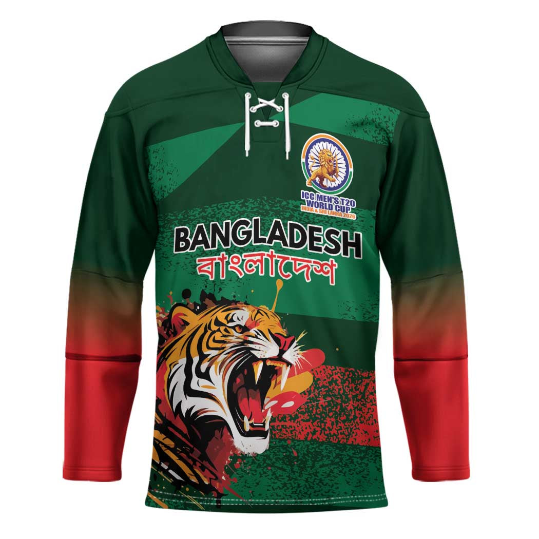 Custom Bangladesh Cricket Spirit 2026 Hockey Jersey World T20 Edition - Rising Sun - Wonder Print Shop