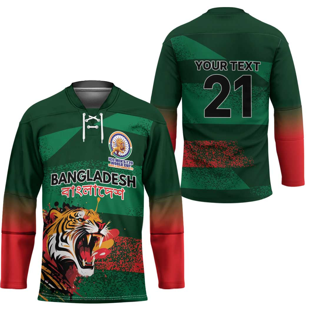 Custom Bangladesh Cricket Spirit 2026 Hockey Jersey World T20 Edition - Rising Sun - Wonder Print Shop