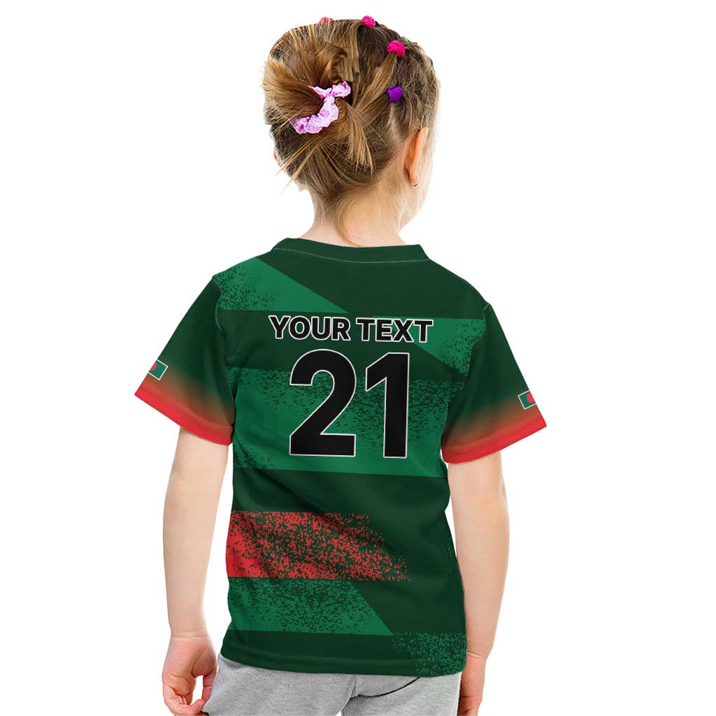 Custom Bangladesh Cricket Spirit 2026 Kid T Shirt World T20 Edition - Rising Sun - Wonder Print Shop