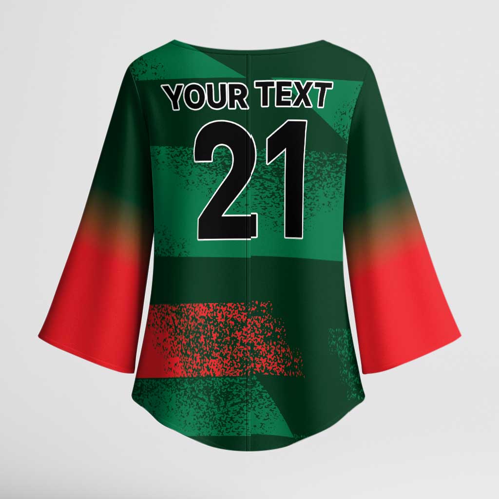 Custom Bangladesh Cricket Spirit 2026 Kimono Sleeve Blouse World T20 Edition - Rising Sun - Wonder Print Shop