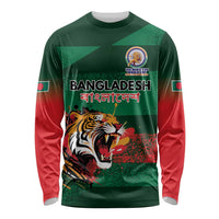 Custom Bangladesh Cricket Spirit 2026 Long Sleeve Shirt World T20 Edition - Rising Sun - Wonder Print Shop
