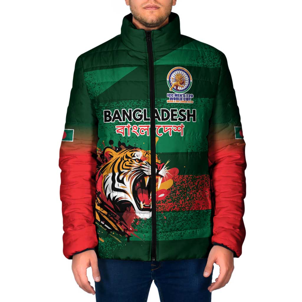 Custom Bangladesh Cricket Spirit 2026 Padded Jacket World T20 Edition - Rising Sun - Wonder Print Shop