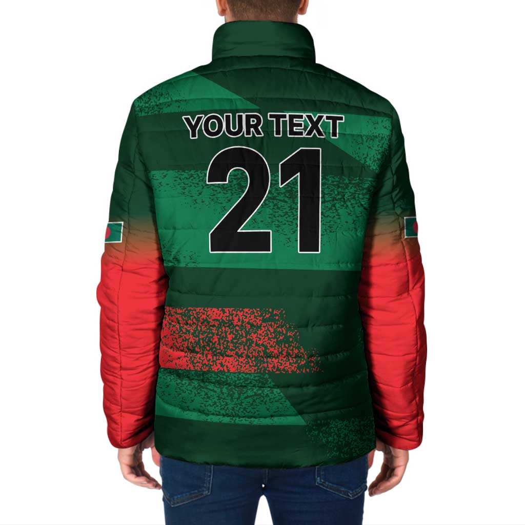Custom Bangladesh Cricket Spirit 2026 Padded Jacket World T20 Edition - Rising Sun - Wonder Print Shop