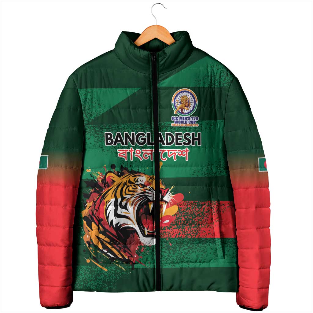 Custom Bangladesh Cricket Spirit 2026 Padded Jacket World T20 Edition - Rising Sun - Wonder Print Shop