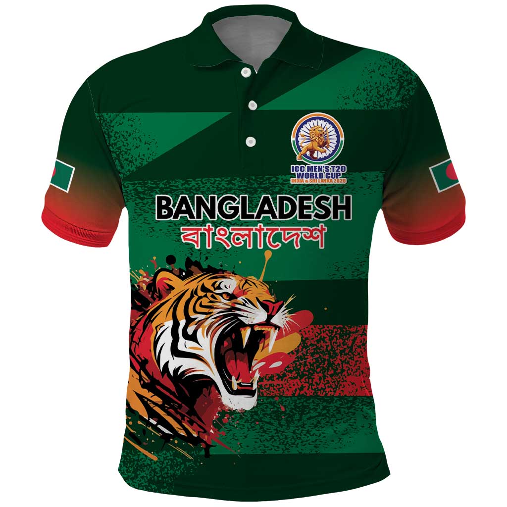 Custom Bangladesh Cricket Spirit 2026 Polo Shirt World T20 Edition - Rising Sun - Wonder Print Shop