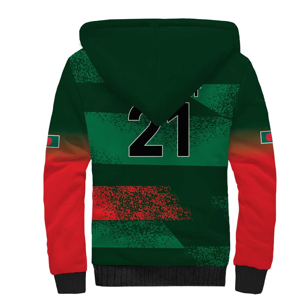 Custom Bangladesh Cricket Spirit 2026 Sherpa Hoodie World T20 Edition - Rising Sun - Wonder Print Shop