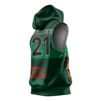 Custom Bangladesh Cricket Spirit 2026 Sleeveless Hoodie World T20 Edition - Rising Sun - Wonder Print Shop