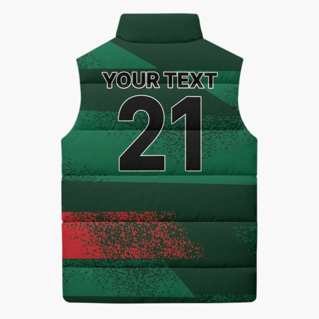 Custom Bangladesh Cricket Spirit 2026 Sleeveless Puffer Jacket World T20 Edition - Rising Sun - Wonder Print Shop