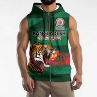 Custom Bangladesh Cricket Spirit 2026 Sleeveless Zip Hoodie World T20 Edition - Rising Sun - Wonder Print Shop
