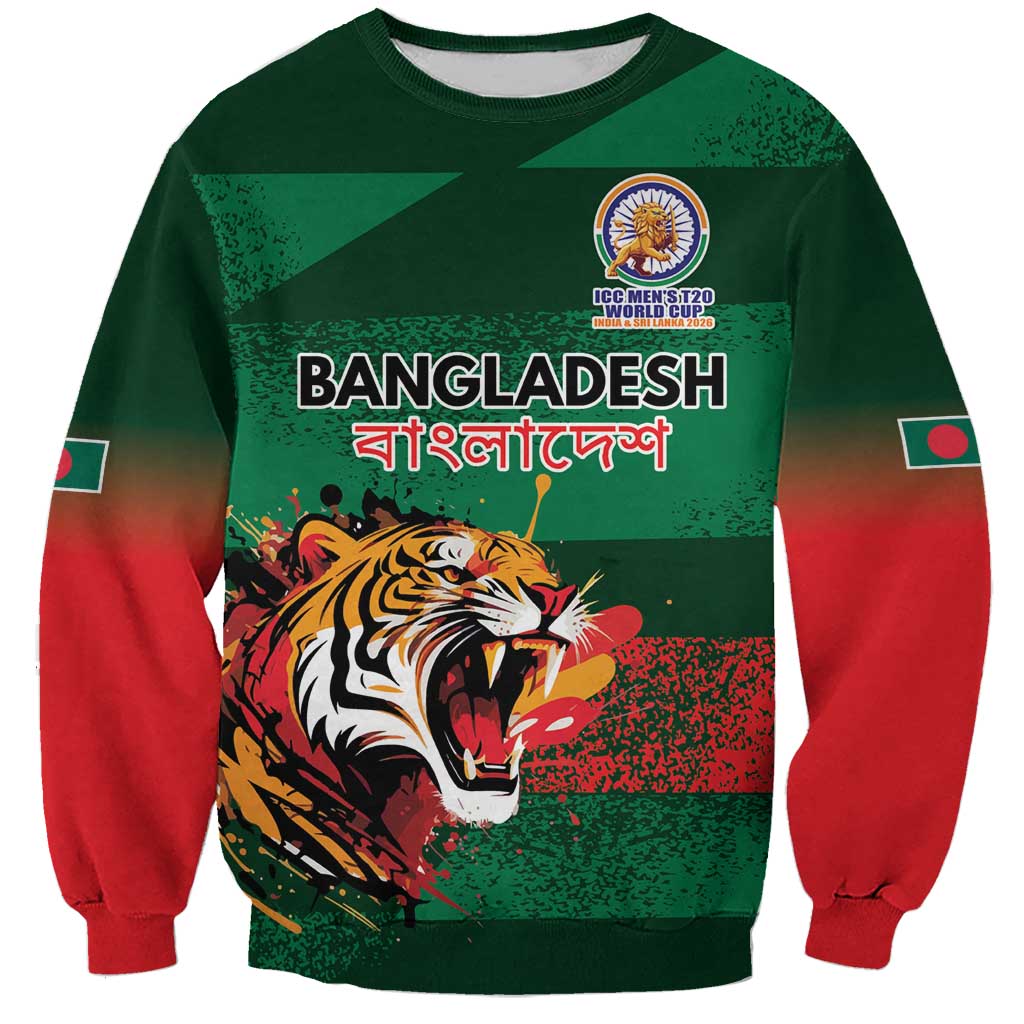 Custom Bangladesh Cricket Spirit 2026 Sweatshirt World T20 Edition - Rising Sun - Wonder Print Shop