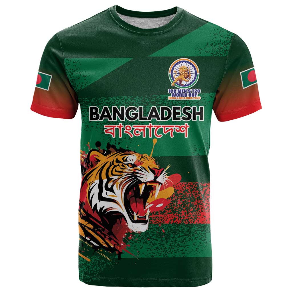 Custom Bangladesh Cricket Spirit 2026 T Shirt World T20 Edition - Rising Sun - Wonder Print Shop