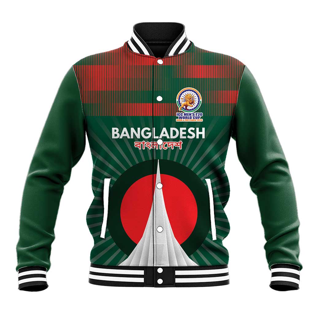 Custom Bangladesh Cricket Spirit 2026 Baseball Jacket World T20 Edition - Bengal Tiger - Wonder Print Shop