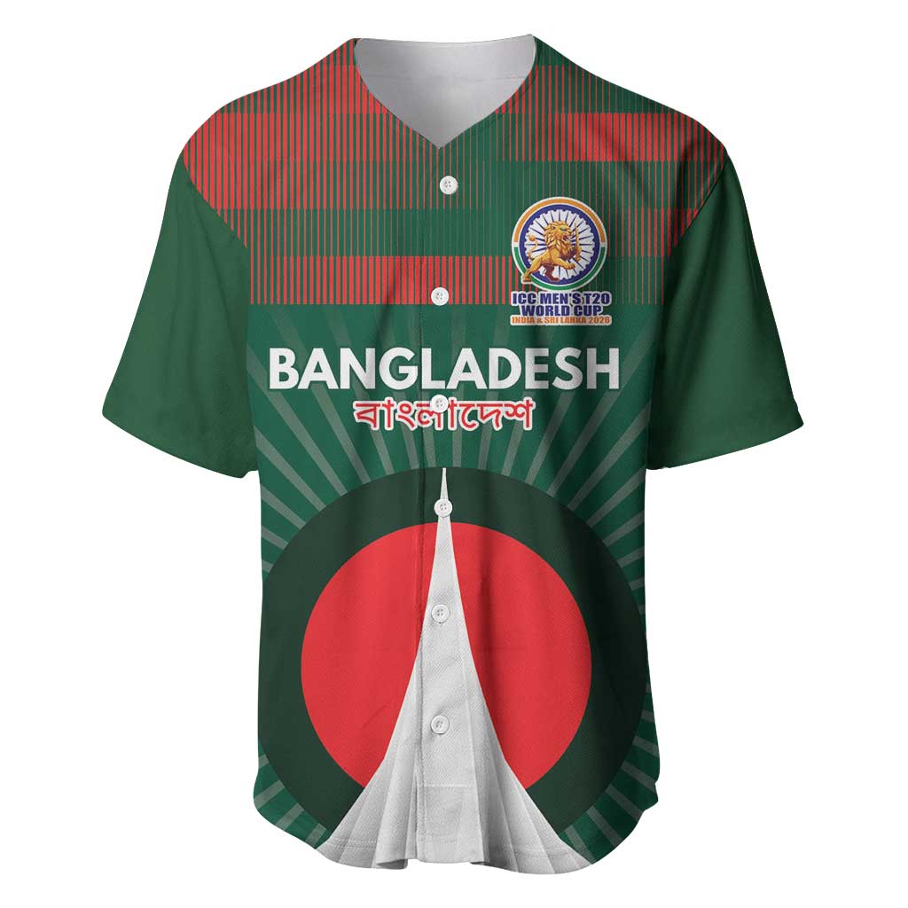 Custom Bangladesh Cricket Spirit 2026 Baseball Jersey World T20 Edition - Bengal Tiger - Wonder Print Shop