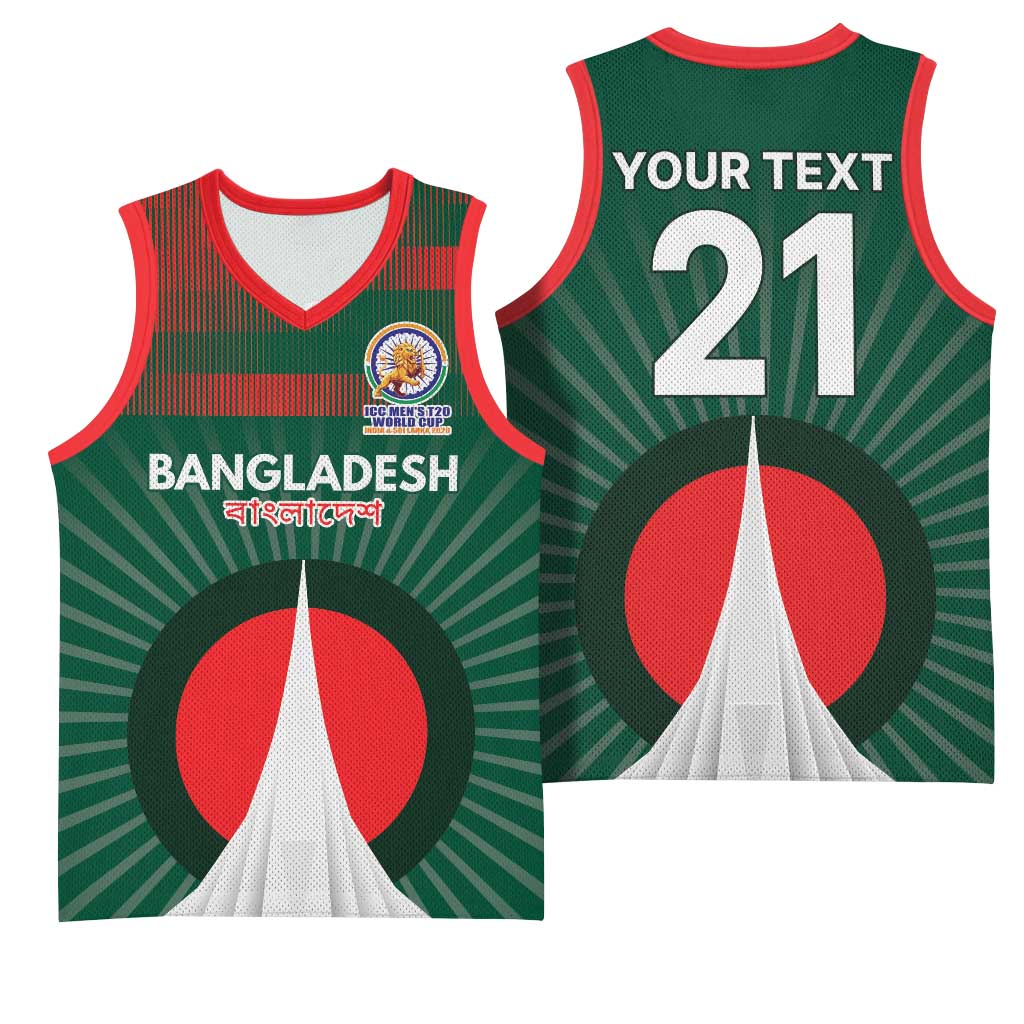 Custom Bangladesh Cricket Spirit 2026 Basketball Jersey World T20 Edition - Bengal Tiger - Wonder Print Shop