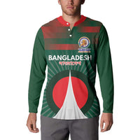 Custom Bangladesh Cricket Spirit 2026 Button Sweatshirt World T20 Edition - Bengal Tiger - Wonder Print Shop